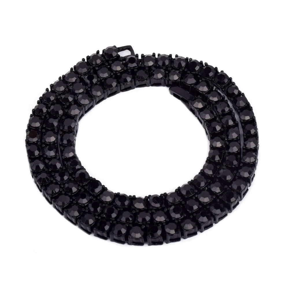 Necklace  1 Row 5mm Tennis Necklace And Bracelet Set Gold Plated