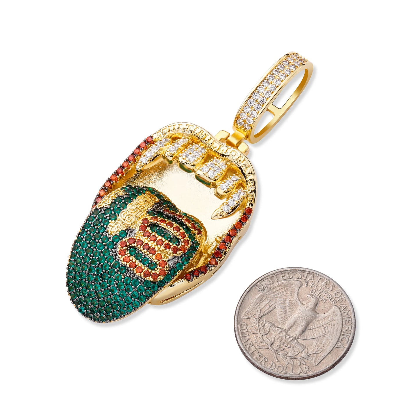 TOPGRILLZ Mens Virgin Mary Hip Hop Pendant Cubic Zirconia