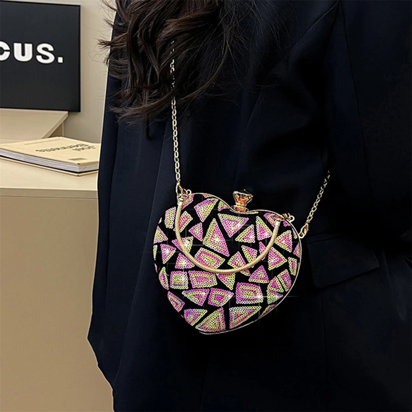 Clutch Purse Detachable Chain