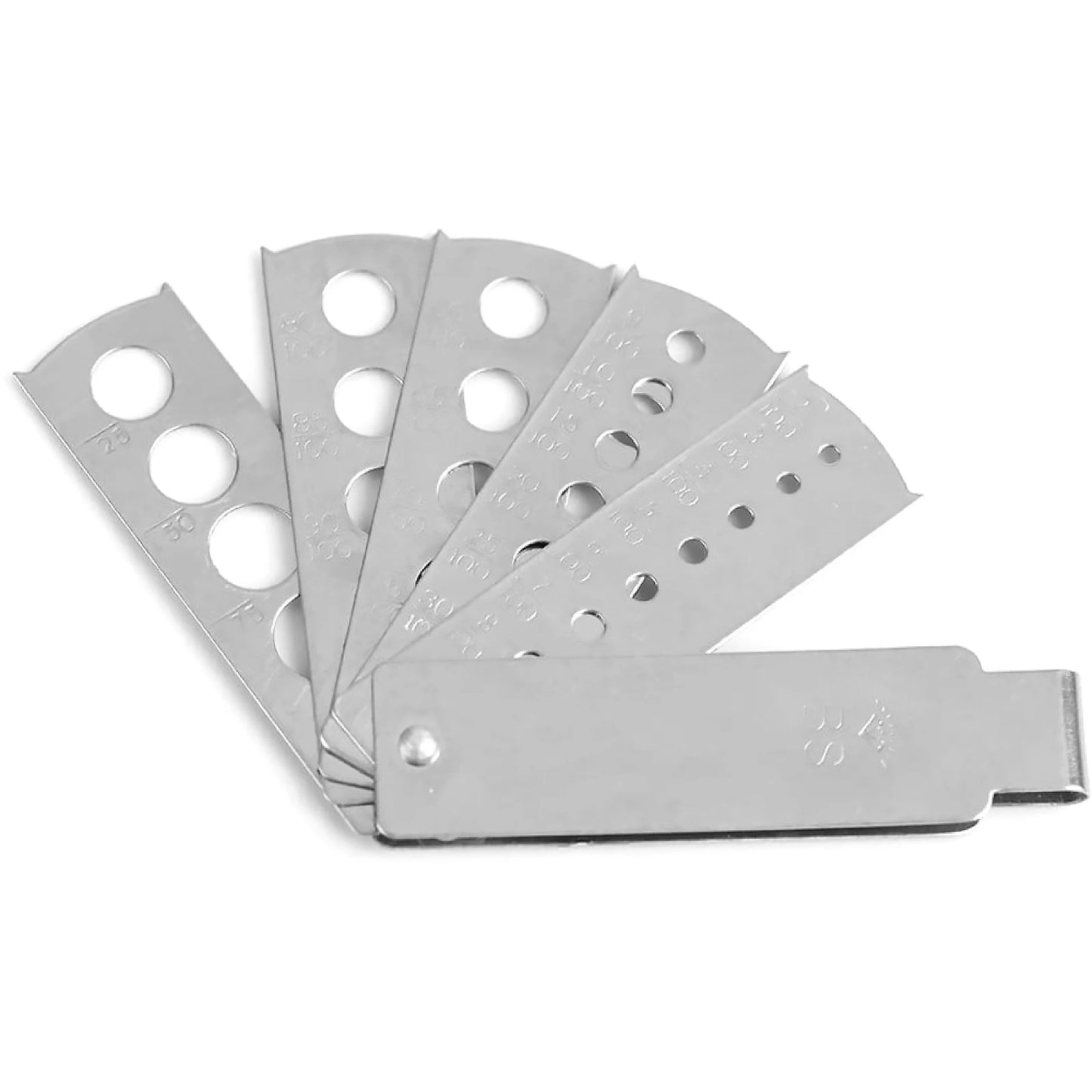 Stainless Steel Diamond Gem Fan Gauge Stone Measuring Tool For Jewelry Making
