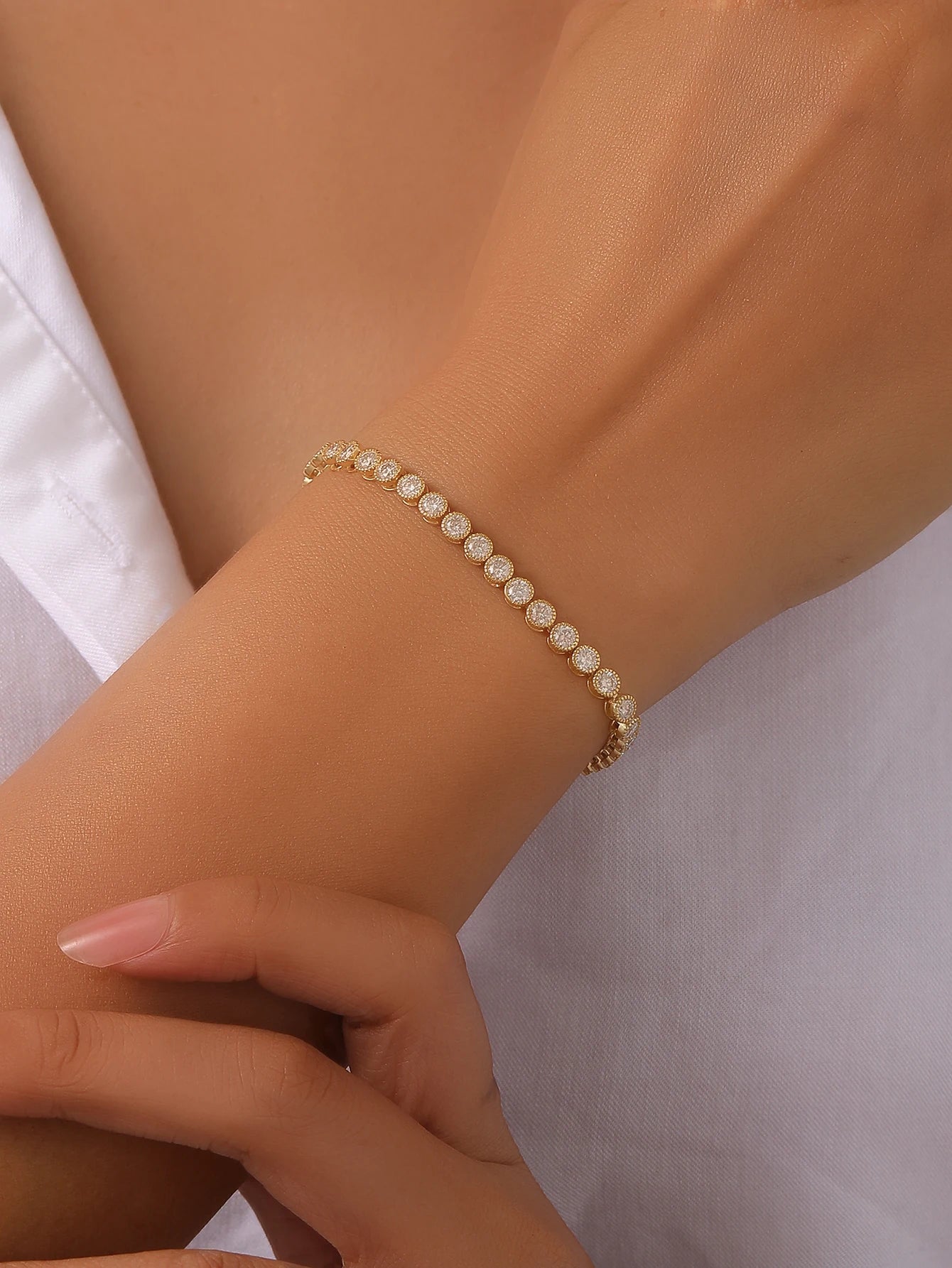 Moissanite Tennis Bracelet In S925 Sterling Silver