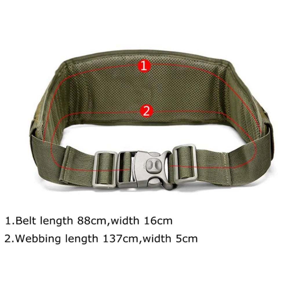 Tactical Belt Military Combat Padded Patrol Belt Molle Battle
