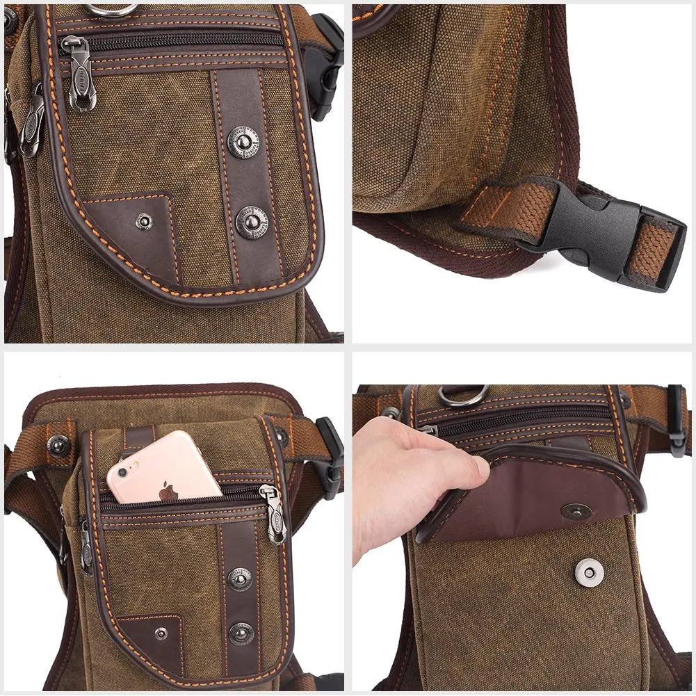 Bag Canvas Camping Motorcycle Cycling