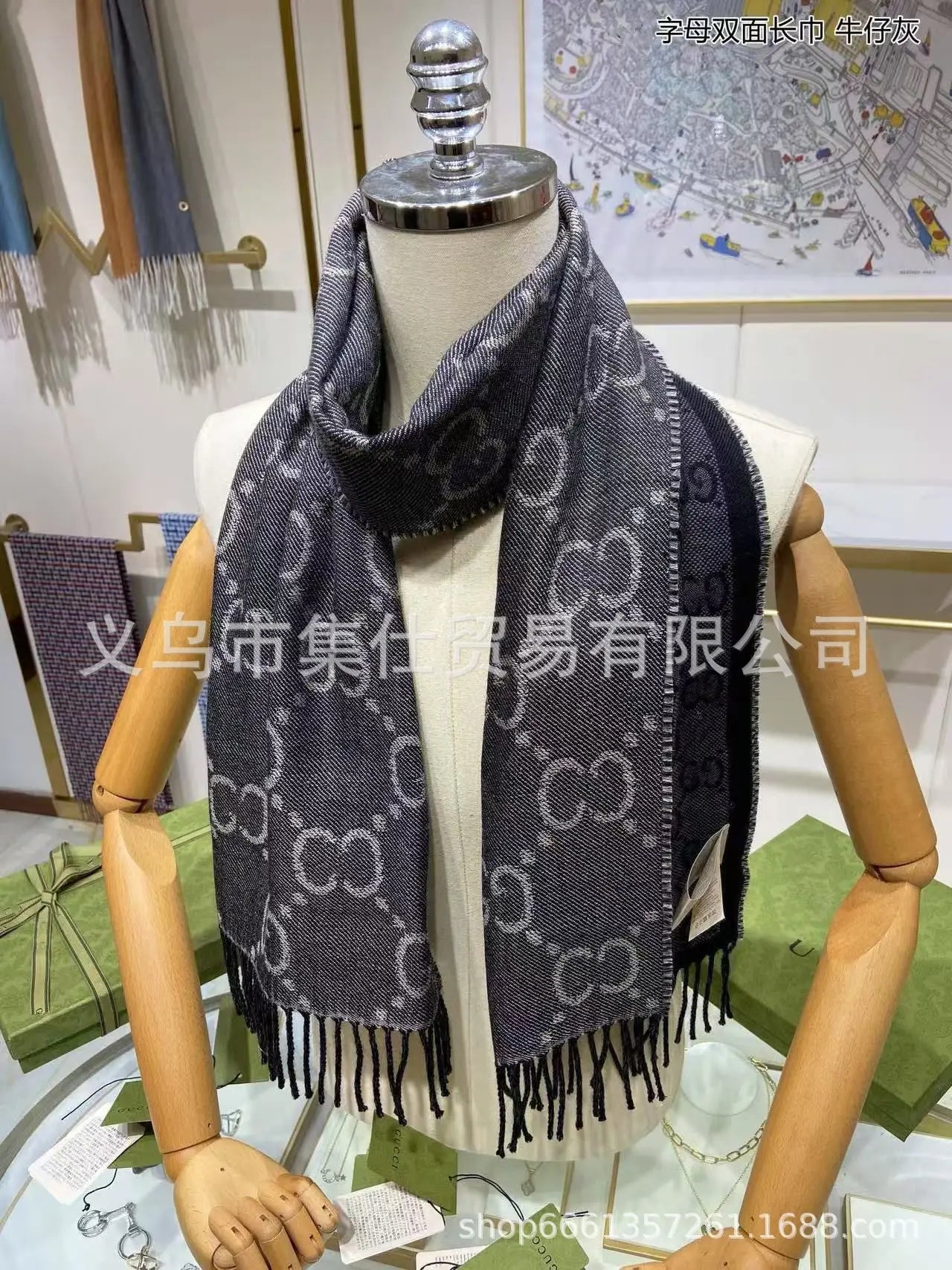 Cashmere Imitation Scarf Winter Tassel Shawl
