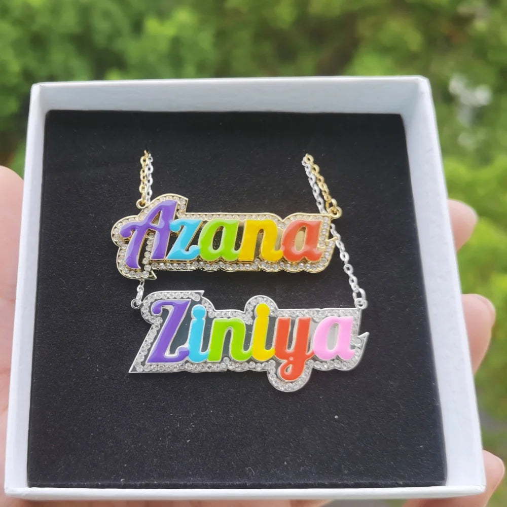 Necklace Rhinestone Stainless Steel Jewelry