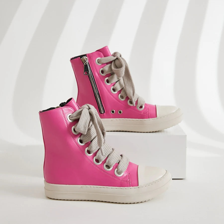 Women's Ankle High Top  With Flat Sole