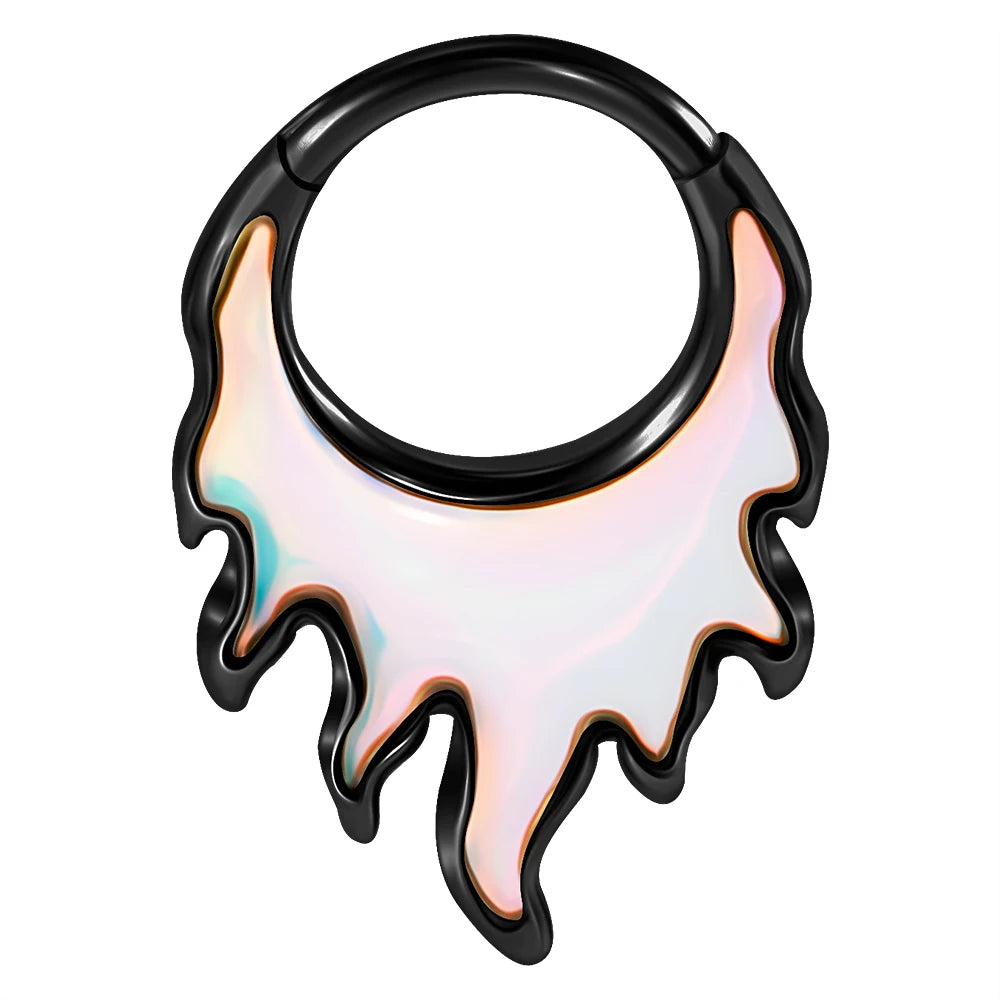 Nose Ring Septum Stainless Steel Oil Drop