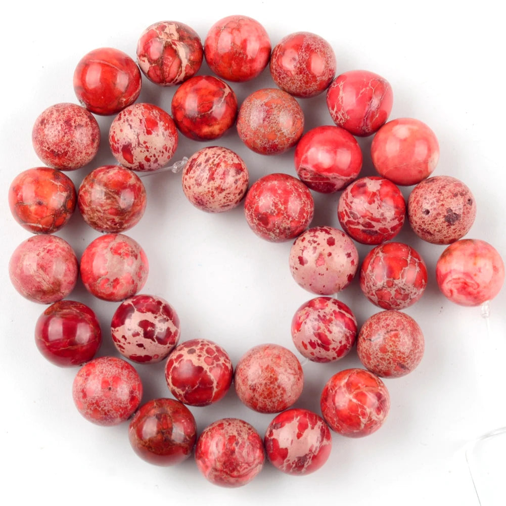 Jasper Beads For Jewelry Making Natural Red