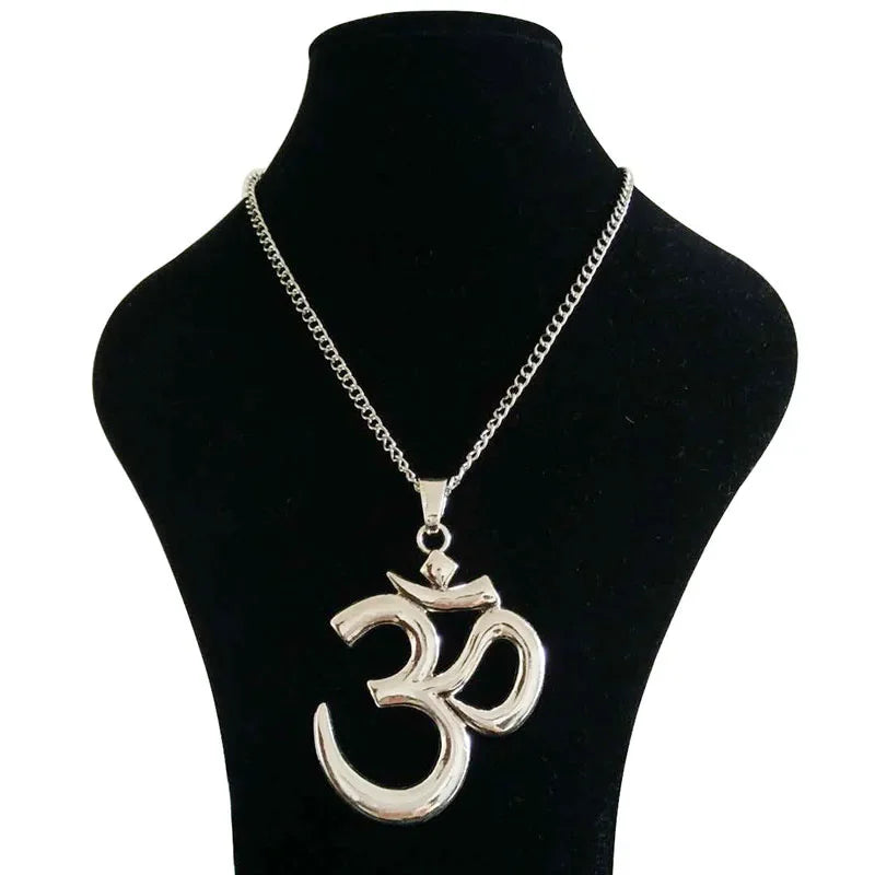 Tibetan OM Symbol Pendant Necklace Hindu Buddhist Jewelry