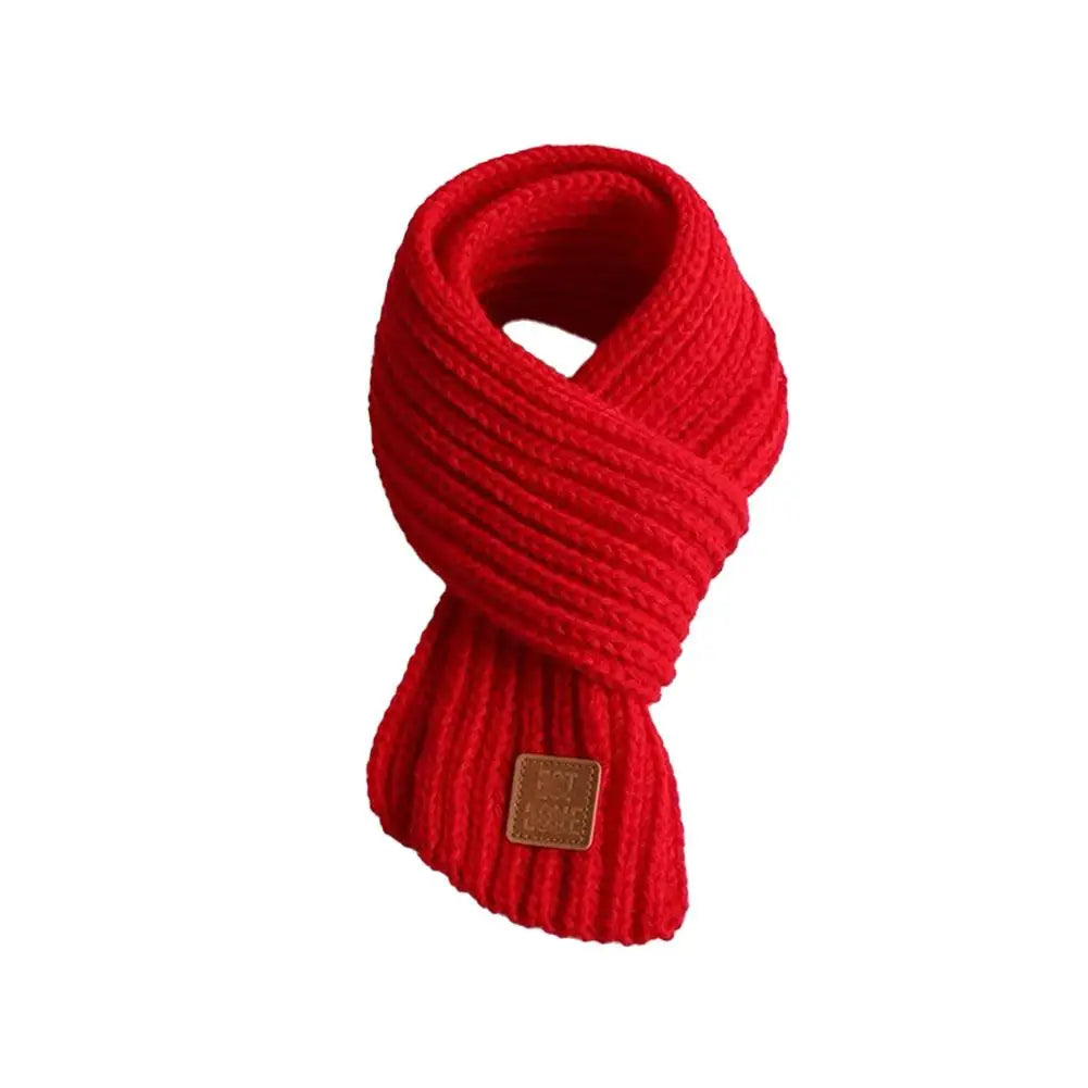 Kids Knitted Winter Scarf Thick Warm Casual Accessory