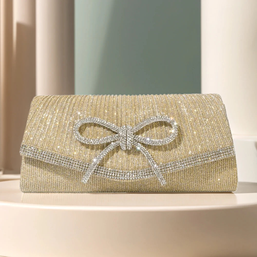 Clutch Glitter Rhinestone Bow
