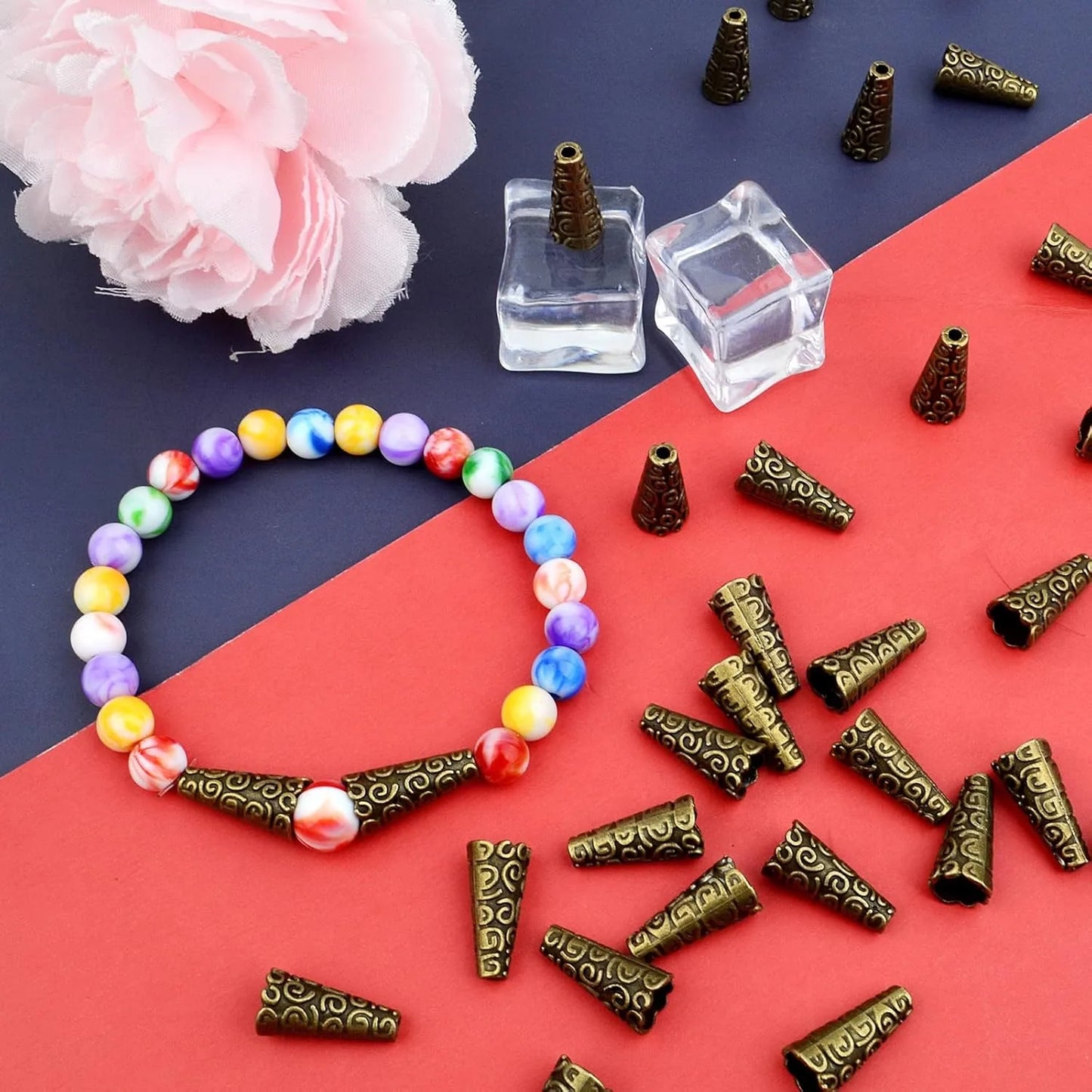 Antique Bronze Bead Caps Tibetan Alloy Cone End Caps 100pcs