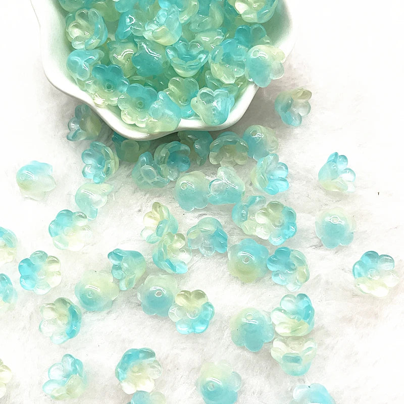 HWYCRRGT Glass Lampwork Beads Caps For Jewelry Making DIY Bracelets Hairpins