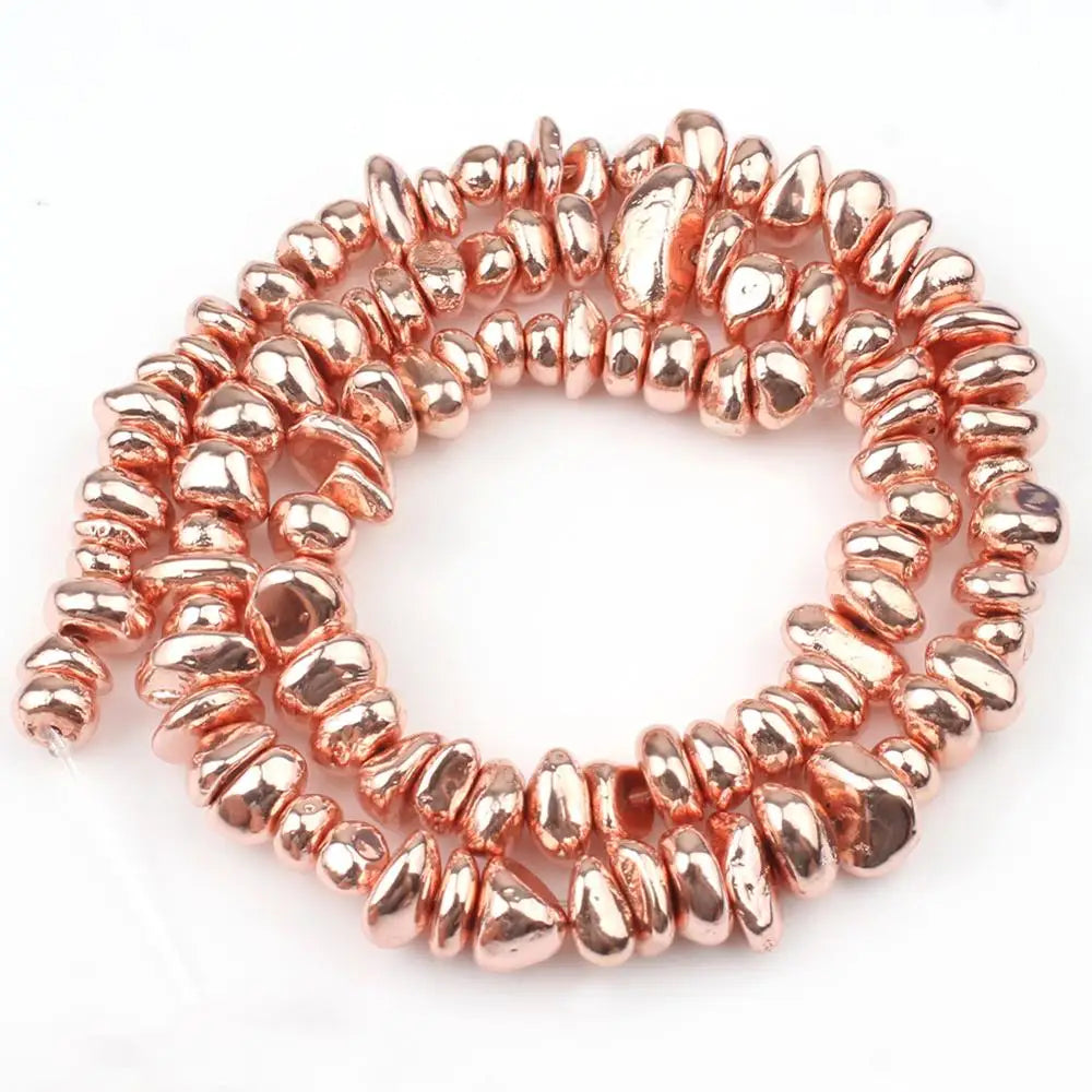 TANANTA Gold Plated Hematite Loose Spacer Beads for Jewelry Making