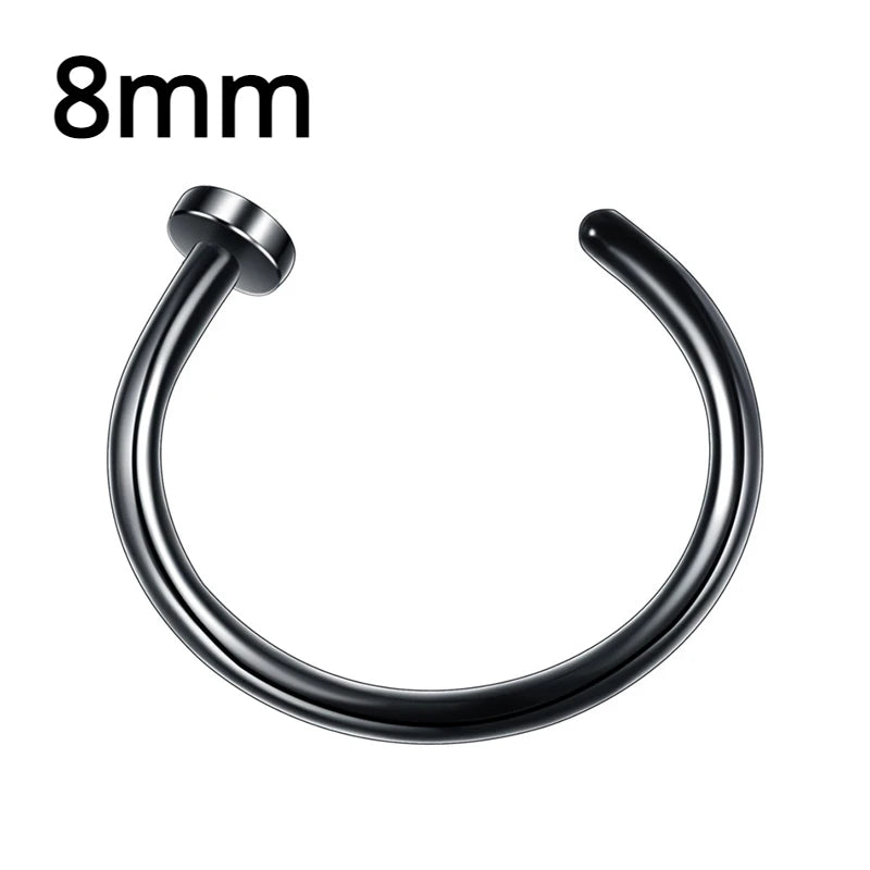 Nose Ring Hoop Magnetic Clip Non Piercing Jewelry