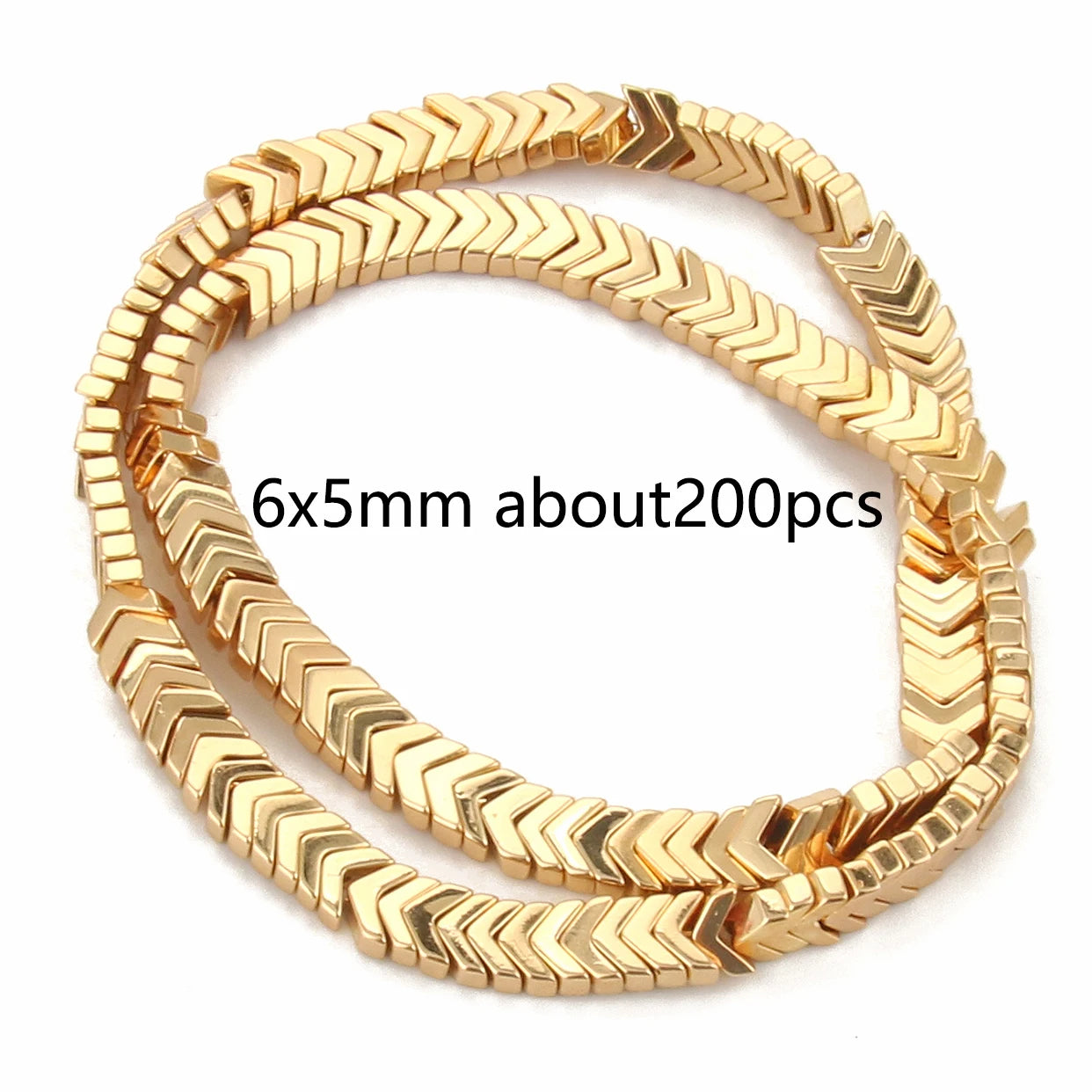 TANANTA Gold Plated Hematite Loose Spacer Beads for Jewelry Making