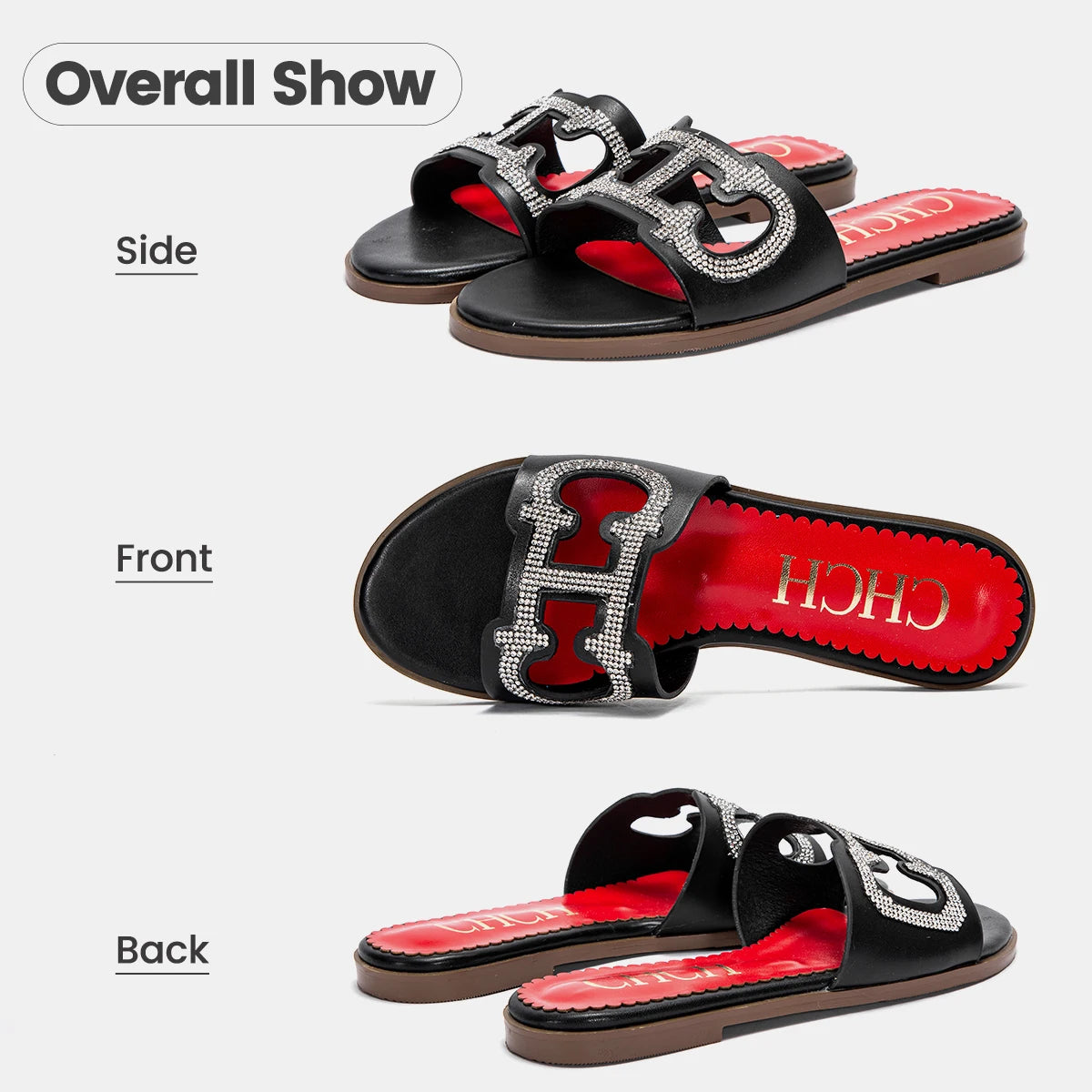 Women Slippers Full Diamond Design
