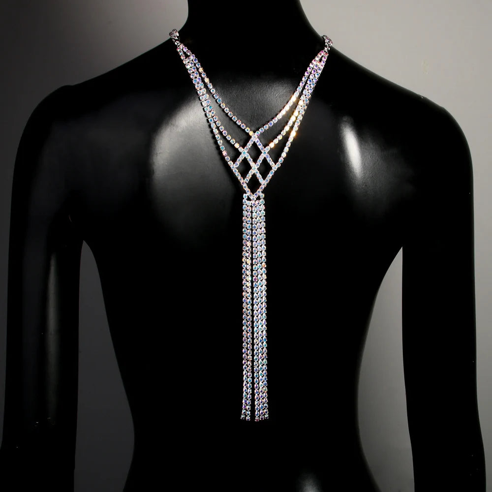 Back Chain Body Jewelry With Tassels