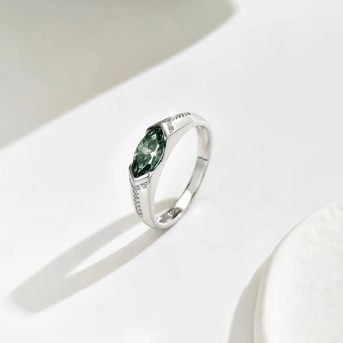 Sterling Silver 925 Moissanite Marquise Ring 1 Carat