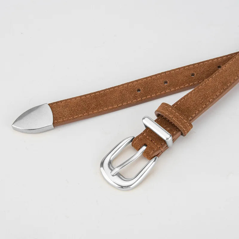 Buckle Thin Belt For Jeans Waistband Fashion