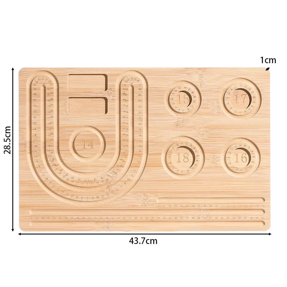 St.kunkka Wooden Flocked Beading Tray Jewelry Making Organizer 2030