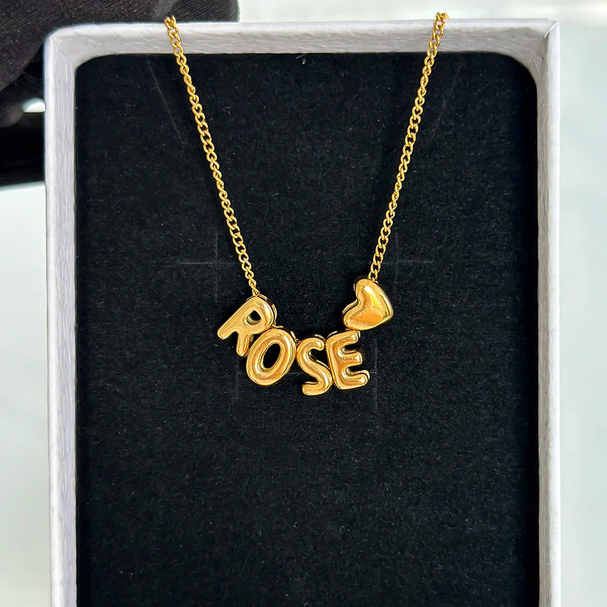 Necklace Stainless Steel Custom Bubble Name