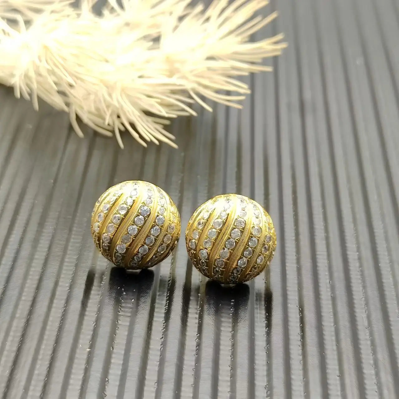 Sterling Silver Zircon Stud Earrings 925