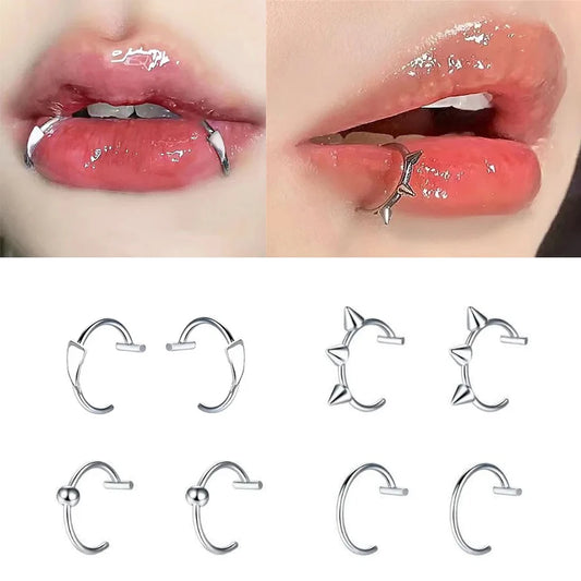 Stainless Steel Punk Clip On Nose Ring Unisex Jewelry