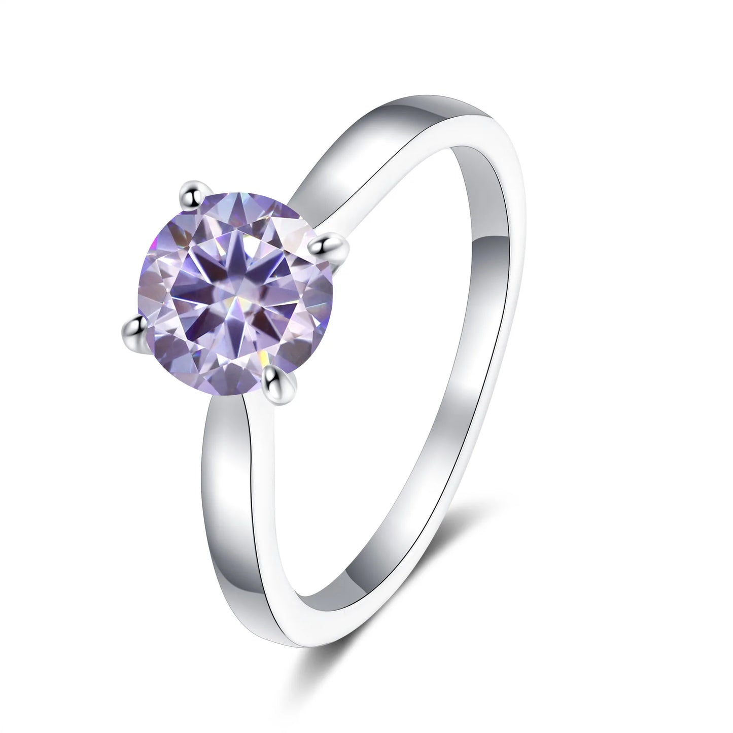 2CT Moissanite Ring in S925 Sterling Silver Ring