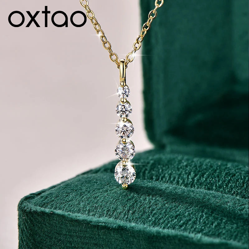 Moissanite Pendant Necklace D VVS1 14K Gold Filled