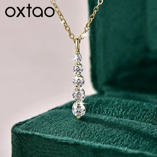 Moissanite Pendant Necklace D VVS1 14K Gold Filled