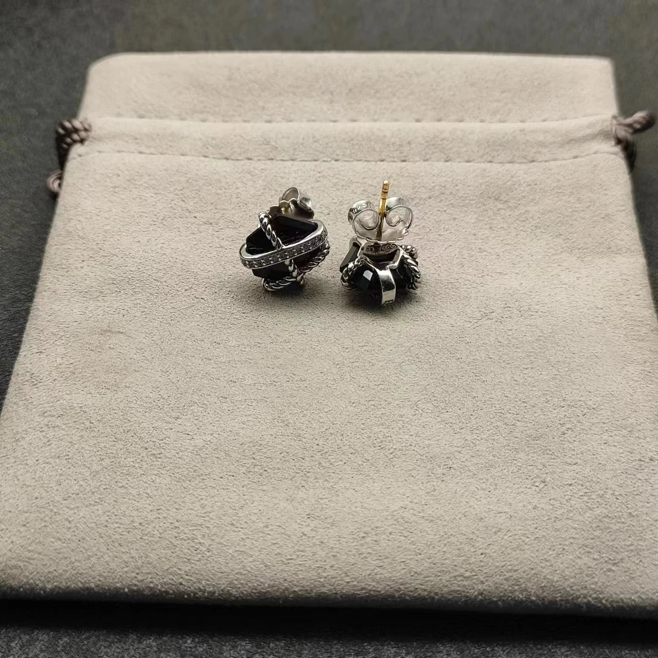 Sterling Silver Zircon Stud Earrings 925