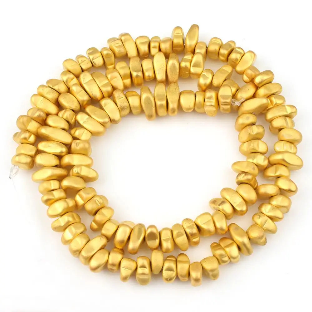 TANANTA Gold Plated Hematite Loose Spacer Beads for Jewelry Making