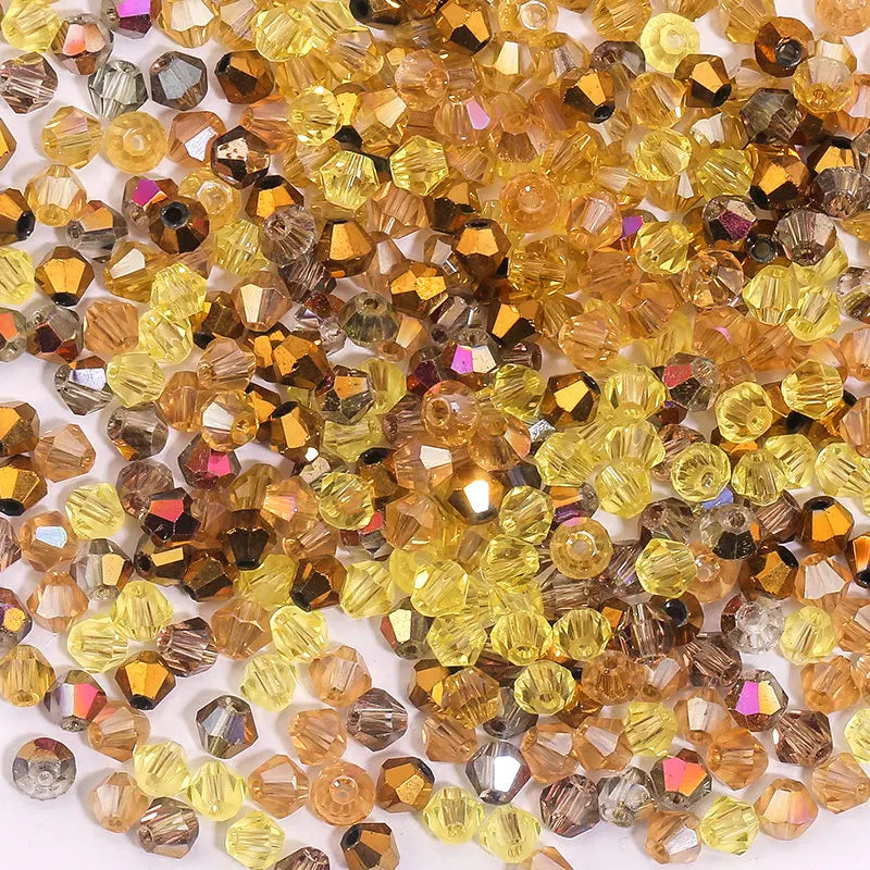 Glass Bicone Beads Faceted Crystal For Jewelry Making