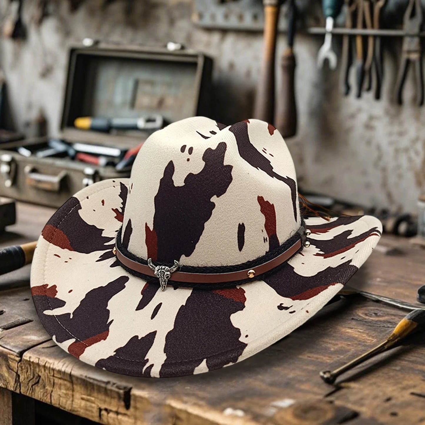 Western Cowboy Hat Cow Print