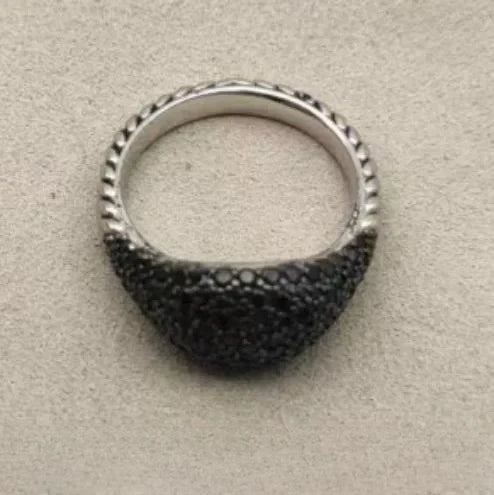 Ring Spiral Design Colored Crystal