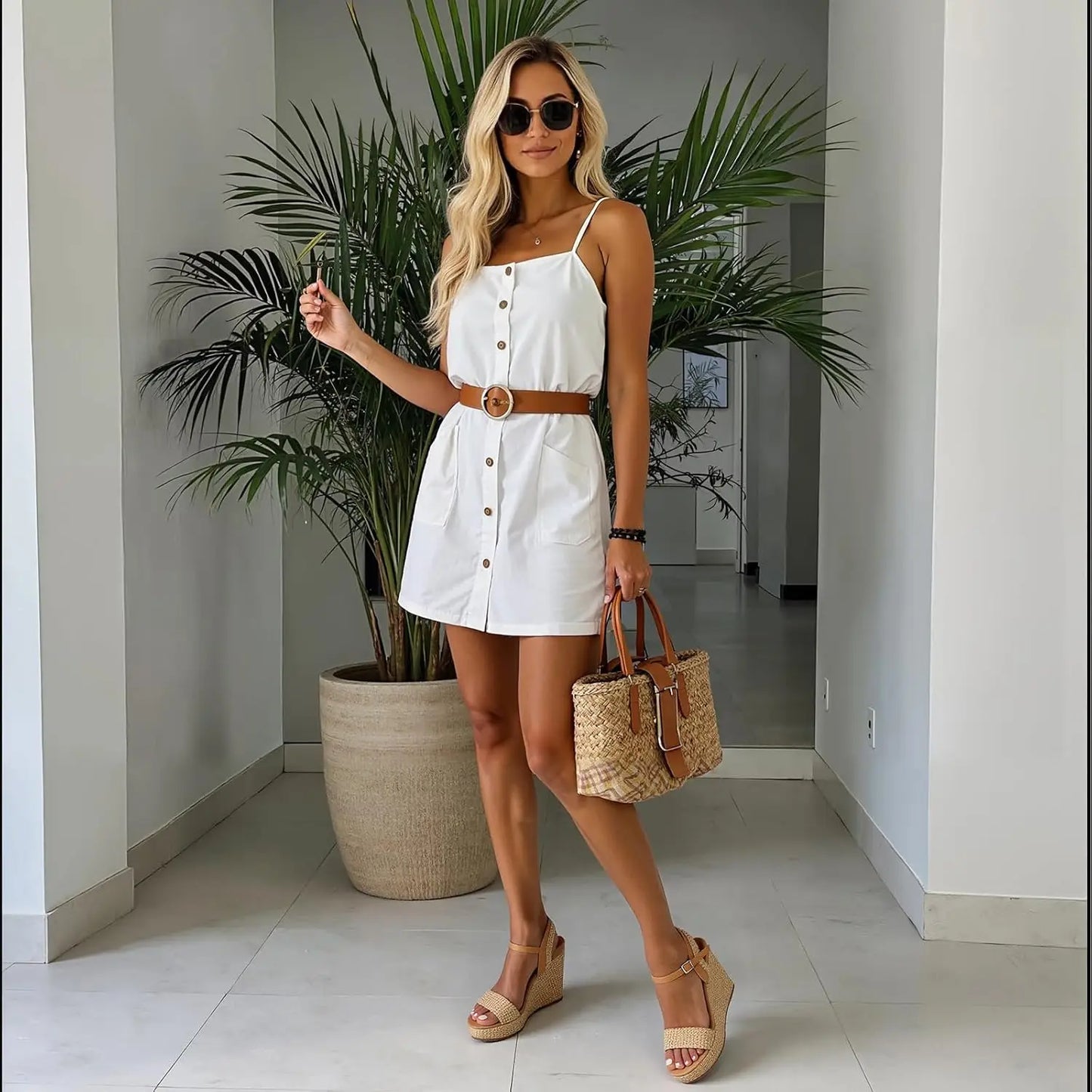 Womens Wedge Sandals Ankle Strap