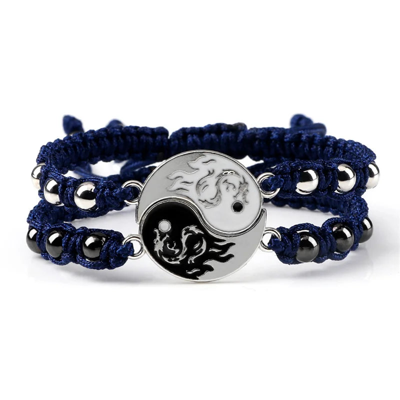 Bracelet Dragon Two Piece Set Yin Yang Jewelry
