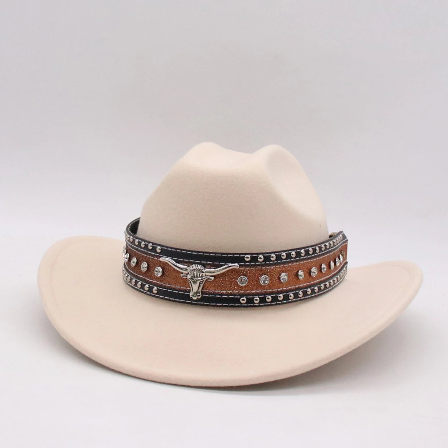 Hat Fashion Rhinestone Wide Brim Cowboy