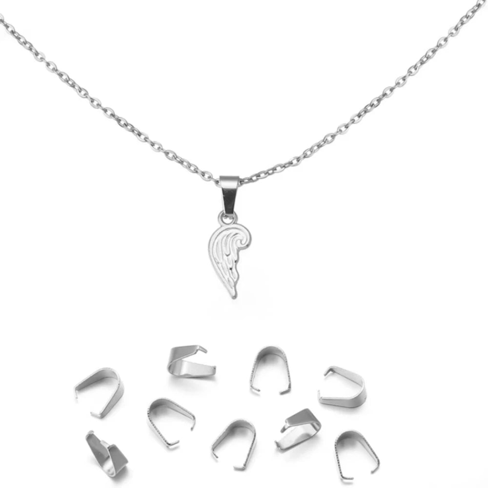 NONECN Stainless Steel Clip Pendant Clasp Melon Seed Buckle
