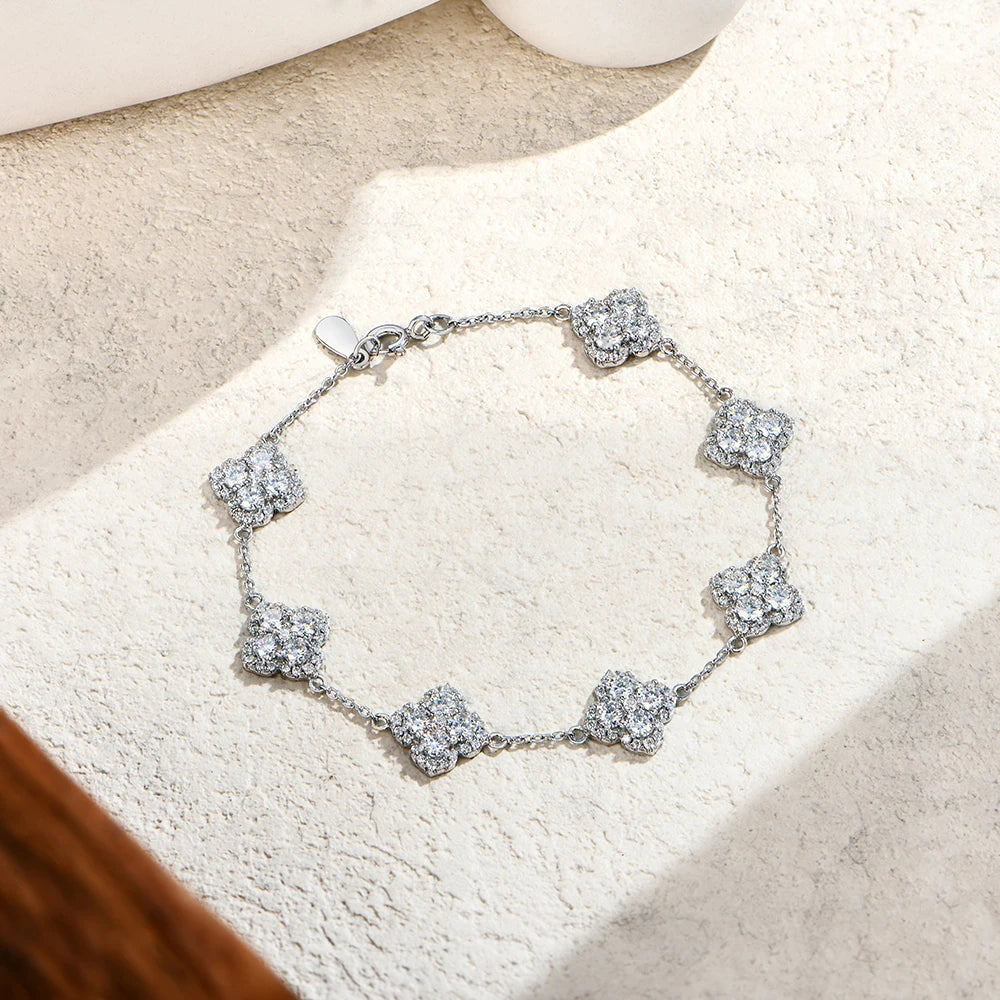 Bracelets S925 Silver Yellow Gold Plated Moissanite
