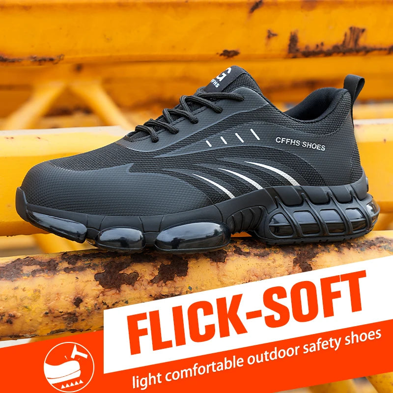Mens Breathable Lightweight Anti Puncture Safety Shoes For Men
