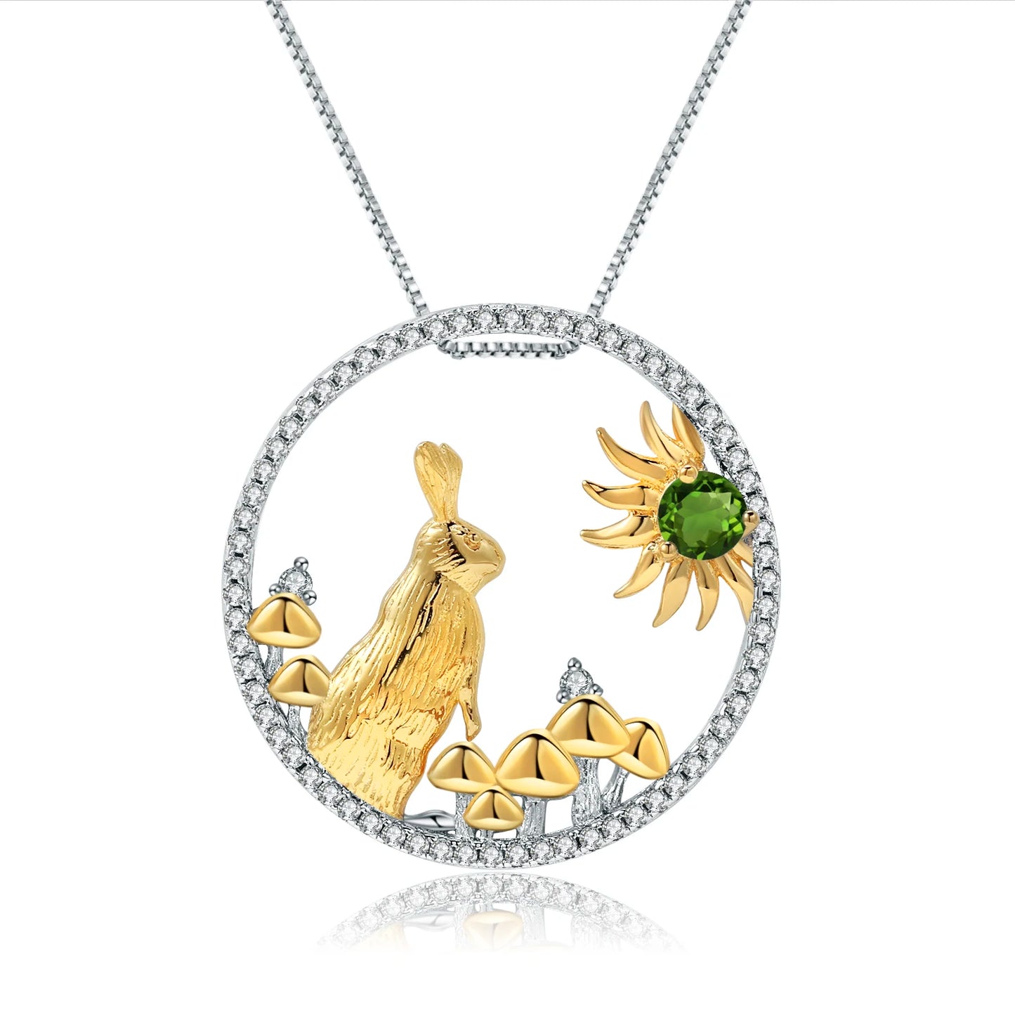 925 Necklace Silver Blue Topaz Dragon Pendant