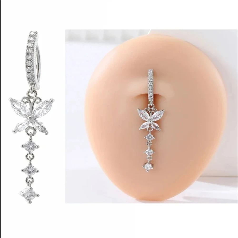Belly Ring Piercing Zircon