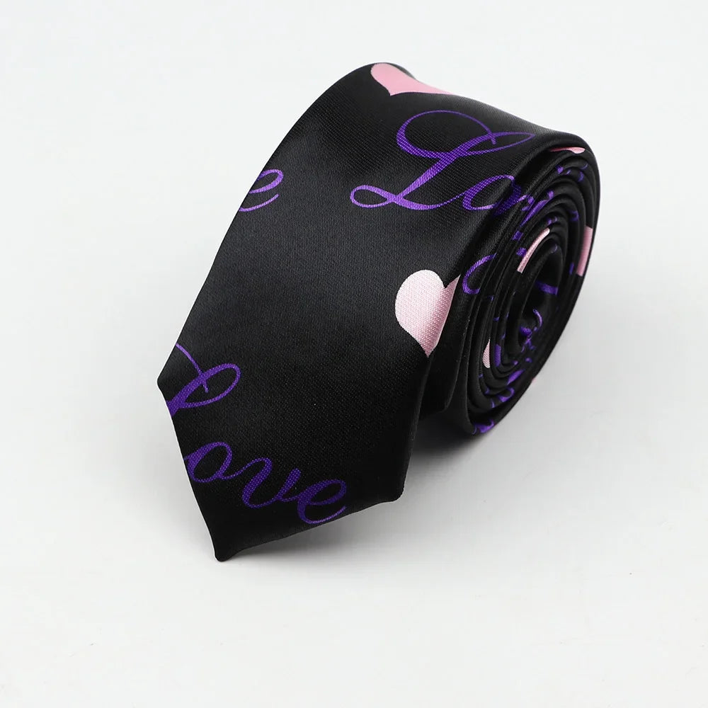 Necktie Musical Notes Printed With Piano Guitar Pattern