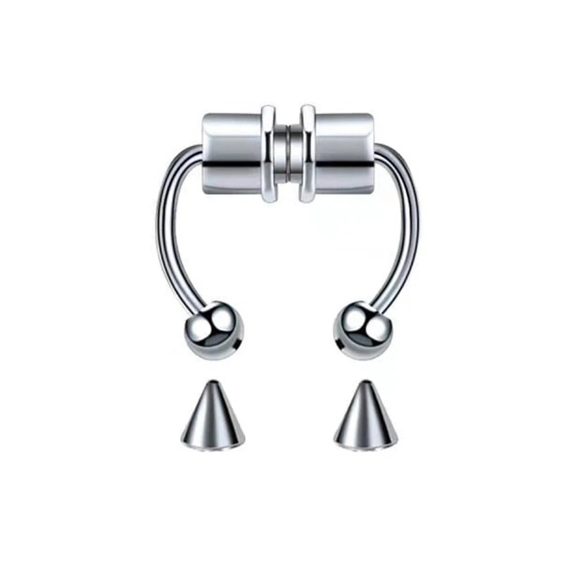 Nose Ring Hoop Magnetic Clip Non Piercing Jewelry