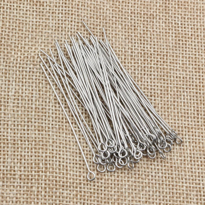 Stainless Steel Eye Pins For Jewelry Making No Fade Findings