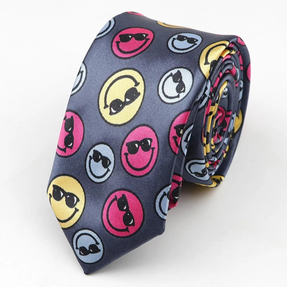 Necktie Musical Notes Printed With Piano Guitar Pattern