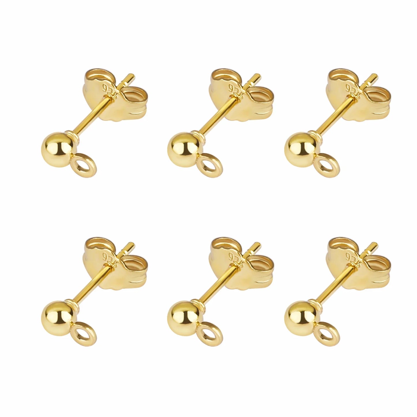 925 Silver Earring Studs Blank Post Base Pins