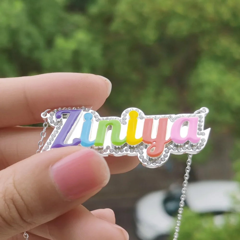 Necklace Rhinestone Stainless Steel Jewelry